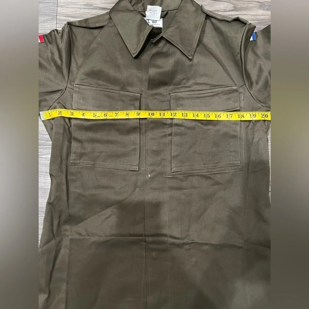 80's Kl Netherlands Army Field Pocket Jacket Green